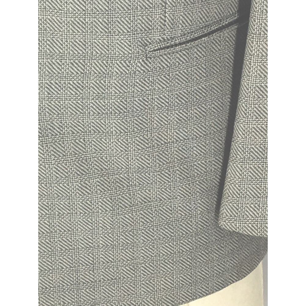42R Giorgio Armani Italy Mens Vintage 2 Button Blazer Jacket Lt Gray Tattersall - Picture 11 of 15